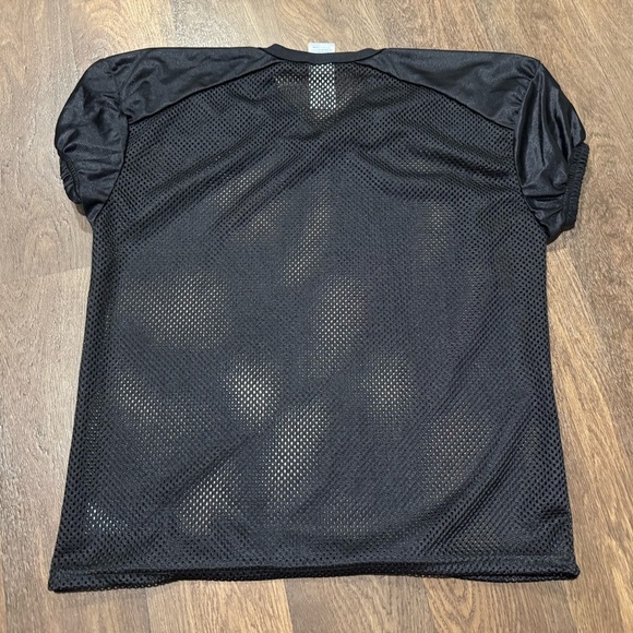 Russell Athletic Football Jersey V Neck Mesh Short Sleeve Top Youth XL Black - Picture 5 of 7